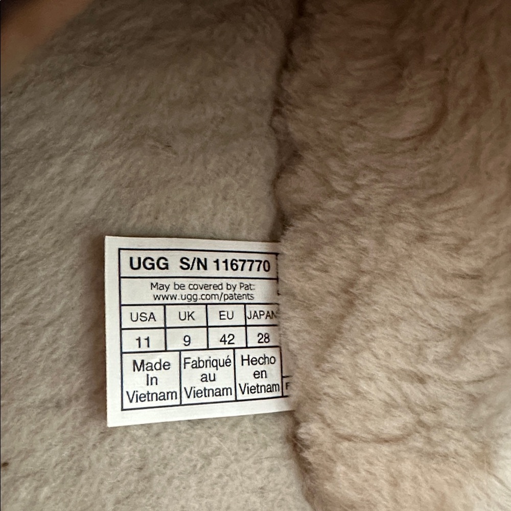 UGG® Tazz Maxi Curly Genuine Shearling Platform Slipper Sz 11 - Picture 6 of 7